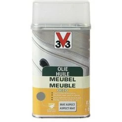 V33 Huile Meuble Déco Gris Foncé 0,5 L