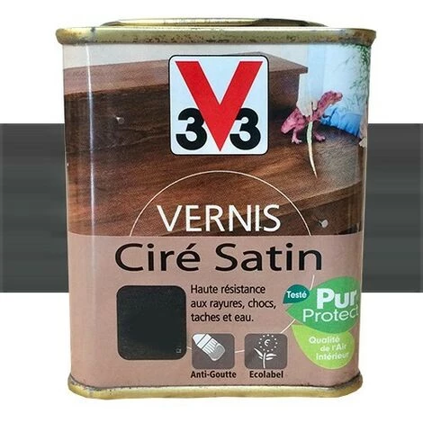 V33 Vernis Meubles Et Boiseries Gris Graphite Ciré Satin 0,25 L 3 V33 Vernis Meubles Et Boiseries Gris Graphite Ciré Satin 0,25 L
