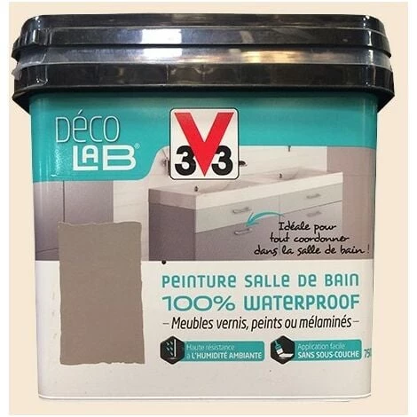 Déco LAB Peinture Salle De Bain 100% Waterproof V33 Ivoire 0,75 L - Roche 3 Déco LAB Peinture Salle De Bain 100% Waterproof V33 Ivoire 0,75 L - Roche