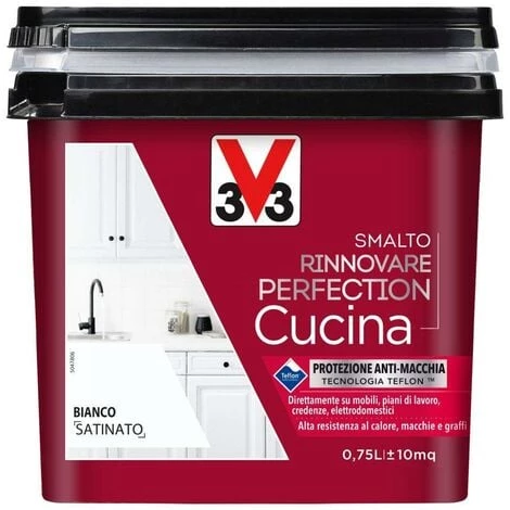 V33 - SMALTO RINNOVARE PERFECTION CUCINA BIANCO SATINATO 0,750L 3 V33 - SMALTO RINNOVARE PERFECTION CUCINA BIANCO SATINATO 0,750L
