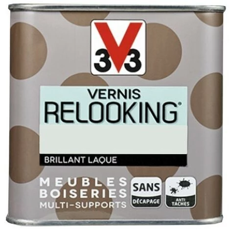 V33 Vernis Relooking Gris Nuage Brillant Laque 0,5 L - Gris Nuage 3 V33 Vernis Relooking Gris Nuage Brillant Laque 0,5 L - Gris Nuage