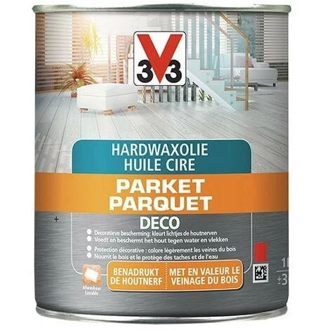 V33 Huile Cire Parquet Déco Chêne Fumé 2,5 L 3 V33 Huile Cire Parquet Déco Chêne Fumé 2,5 L