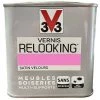 V33 Vernis Relooking Rose Fluo Satin Velours 0,5 L - Rose Fluo