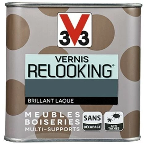 V33 Vernis Relooking Pétrole Brillant Laque 0,5 L - Pétrole 3 V33 Vernis Relooking Pétrole Brillant Laque 0,5 L - Pétrole