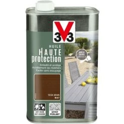 V33 Huile V33 Protection Mobilier Opaque Teck Brun Mat, 1 L -V33 Soldes 35174319 4