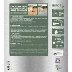 V33 Huile V33 Protection Mobilier Opaque Teck Brun Mat, 1 L -V33 Soldes 35174319 5