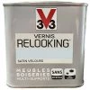 V33 Vernis Relooking Gris Galet Satin Velours 1 L - Gris Galet