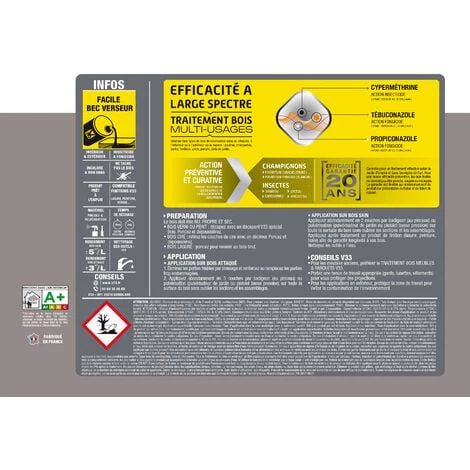 Traitements Bois Multi-usages Incolore 1L V33 5 Traitements Bois Multi-usages Incolore 1L V33 – Image 3