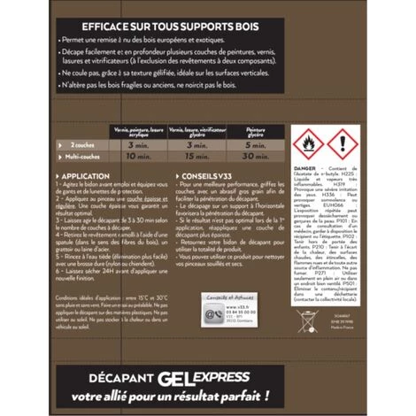 Décapants Gel Express® Spécial Bois 0,5L V33 5 Décapants Gel Express® Spécial Bois 0,5L V33 – Image 3