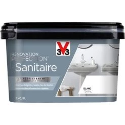Peinture Sanitaire Rénovation Perfection® V33 Blanc Satin 1L