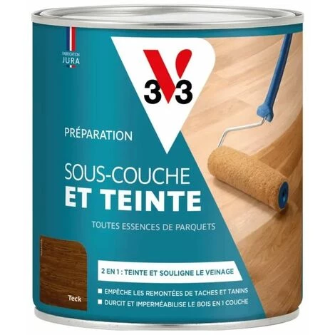 V33 Préparation Parquets SOUS-COUCHE & TEINTE | 0,75 L 3 V33 Préparation Parquets SOUS-COUCHE & TEINTE | 0,75 L