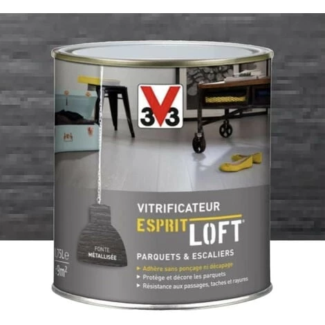 Vitrificateur V33 Esprit Loft Fonte Métallisée 0,75 L - Fonte 2 Vitrificateur V33 Esprit Loft Fonte Métallisée 0,75 L - Fonte