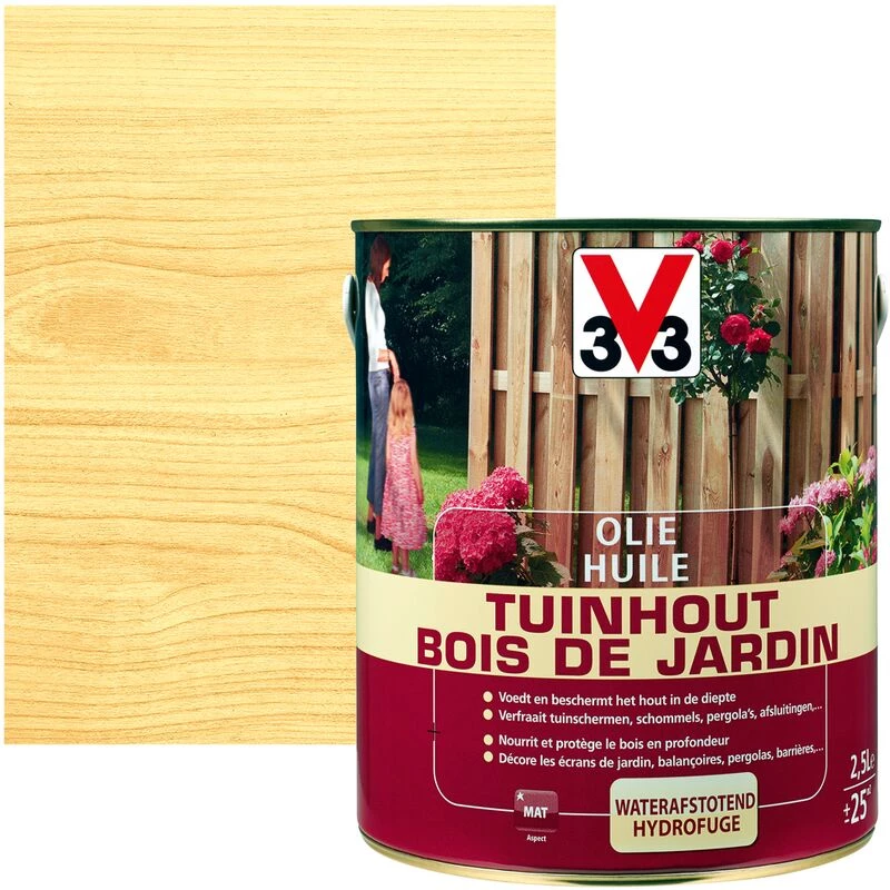 Huile Bois De Jardin V33 InColore Mat 2,5L - Incolore 3 Huile Bois De Jardin V33 InColore Mat 2,5L - Incolore