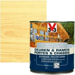 Lasure V33 Portes & Châssis Extreme Protection Incolore Satiné 750ml - Incolore