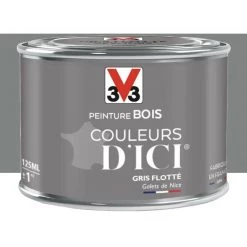 Peinture Bois V33 Couleurs D'ICI Gris Flotté 0,125 L - Gris Flotté