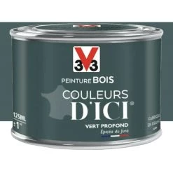 Peinture Bois V33 Couleurs D'ICI Vert Profond 0,125 L - Vert Profond