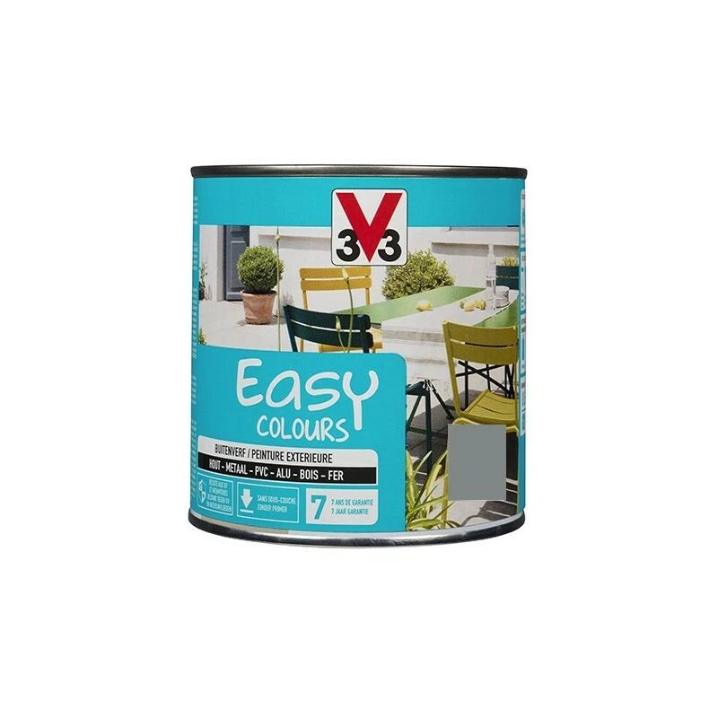 Peinture Easy Colours V33 Gris Galet Poudré 0,5 L - Gris Galet 3 Peinture Easy Colours V33 Gris Galet Poudré 0,5 L - Gris Galet