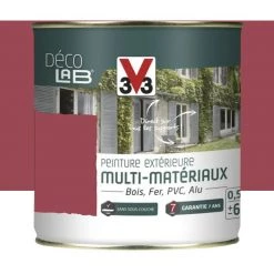 Peinture Extérieure Multi-Matériaux V33 Déco LAB Hibiscus Satin - Hibiscus