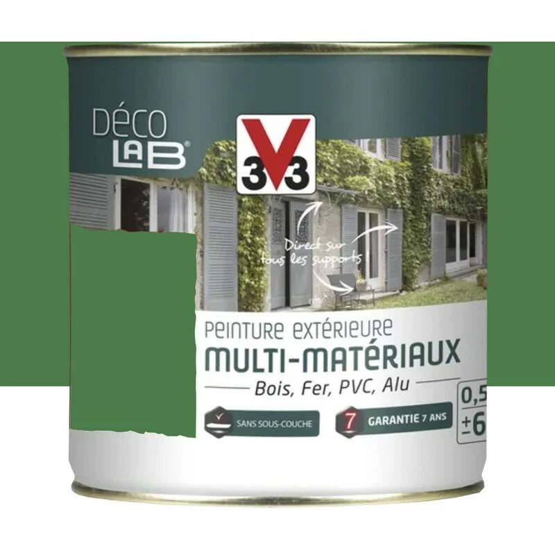Peinture Extérieure Multi-Matériaux V33 Déco LAB Vetiver Satin 0,5 L - Vetiver 3 Peinture Extérieure Multi-Matériaux V33 Déco LAB Vetiver Satin 0,5 L - Vetiver