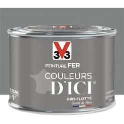 Peinture Fer V33 Couleurs D'ICI Gris Flotté 0,125 L - Gris Flotté