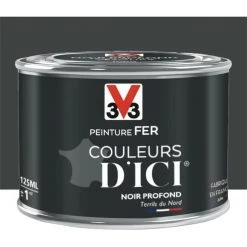 Peinture Fer V33 Couleurs D'ICI Noir Profond 0,125 L - Noir Profond