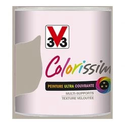 Peinture Multi-Supports V33 Colorissim Satin - Beige étoffe N°74 0,5 L - Beige étoffe