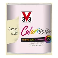 Peinture Multi-Supports V33 Colorissim Satin - Vanille N°24 0,5 L - Vanille