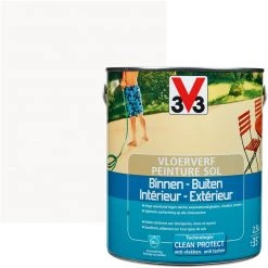 Peinture Sol V33 Intérieur/extérieur Blanc Satiné 2,5L - Blanc