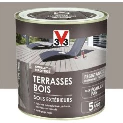 Peinture Sol V33 Terrasses Bois Sols Extérieurs Bois Grisé 0,5 L