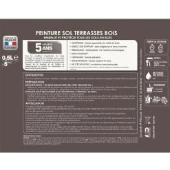 Peinture Sol V33 Terrasses Bois Sols Extérieurs Brun Taupé 0,5 L 7 Peinture Sol V33 Terrasses Bois Sols Extérieurs Brun Taupé 0,5 L -V33 Soldes peinture sol v33 terrasses bois sols exterieurs brun taupe 05 l L 480385 34860434 3