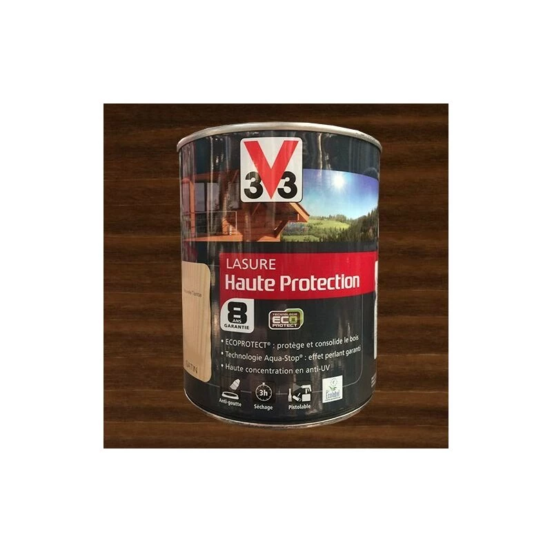 V33 Lasure Haute Protection 8ans Ecoprotect Chêne Moyen 1 L - Incolore 3 V33 Lasure Haute Protection 8ans Ecoprotect Chêne Moyen 1 L - Incolore