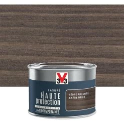 V33 Lasure V33 Hp Les Contemporaines 8 Ans Cèdre Argenté Satiné 0.125 L