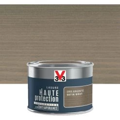 V33 Lasure V33 Hp Les Contemporaines 8 Ans Gris Argenté Satiné 0.125 L
