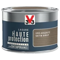 V33 Lasure V33 Hp Les Contemporaines 8 Ans Gris Argenté Satiné 0.125 L -V33 Soldes v33 lasure v33 hp les contemporaines 8 ans gris argente satine 0125 l L 821 35617243 4