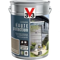 V33 Lasure V33 Hp Les Contemporaines 8 Ans Gris Argenté Satiné 5 L -V33 Soldes v33 lasure v33 hp les contemporaines 8 ans gris argente satine 5 l L 821 35524295 4