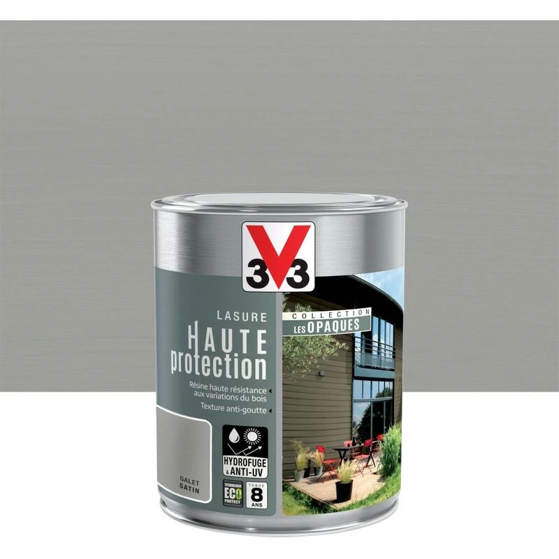 V33 Lasure V33 Hp Les Opaques 8 Ans Galet Satiné 1 L 3 V33 Lasure V33 Hp Les Opaques 8 Ans Galet Satiné 1 L