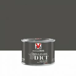 V33 Peinture Bois Extérieur Couleurs D'ici® V33, Gris Feutré Velours 0.125 L