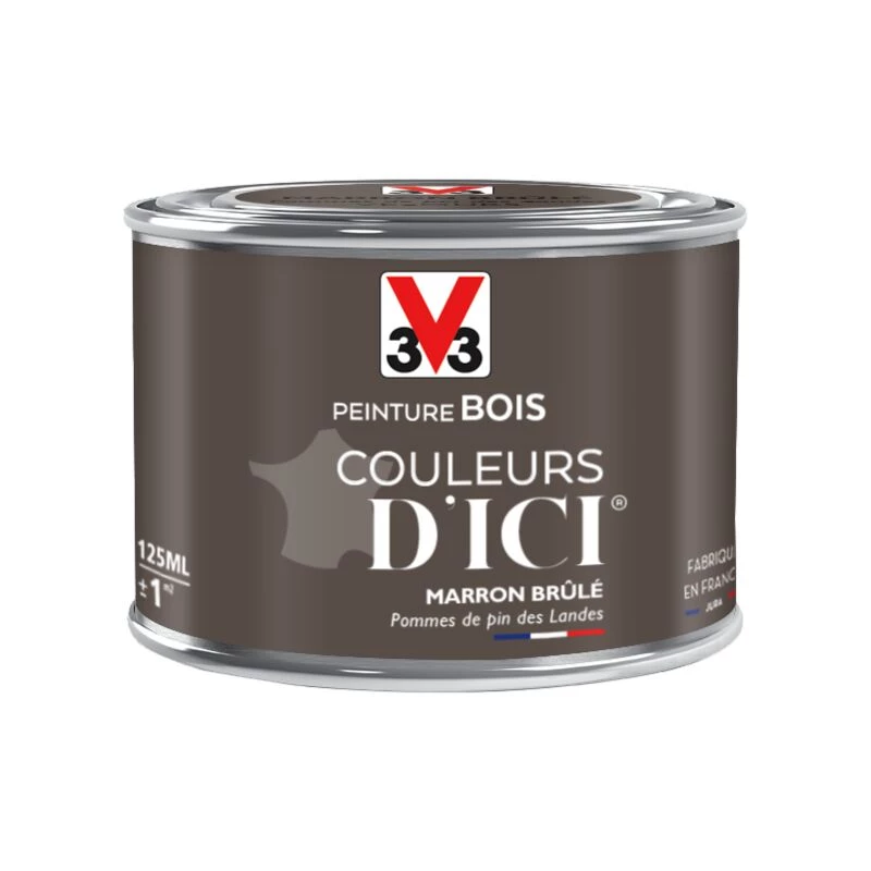 V33 Peinture Bois Extérieur Couleurs D'ici® V33, Marron Brûlé Velours 0.125 L 7 V33 Peinture Bois Extérieur Couleurs D'ici® V33, Marron Brûlé Velours 0.125 L – Image 5