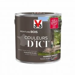 V33 Peinture Bois Extérieur Couleurs D'ici® V33, Marron Brûlé Velours 2 L -V33 Soldes v33 peinture bois exterieur couleurs dici v33 marron brule velours 2 l L 821 53036962 5