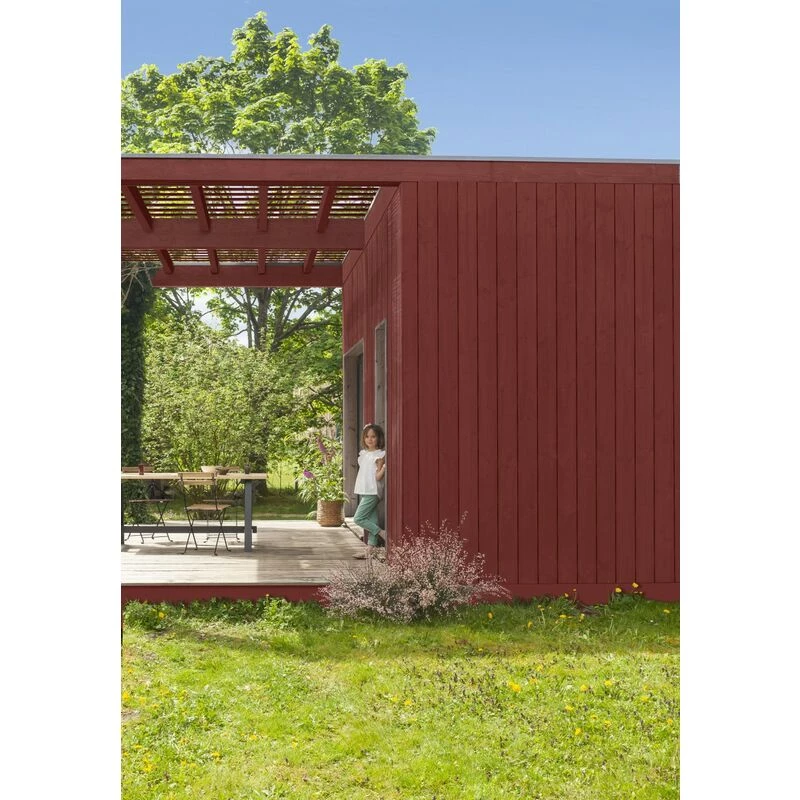 V33 Peinture Bois Extérieur Couleurs D'ici® V33, Rouge Intense Velours 0.125 L 5 V33 Peinture Bois Extérieur Couleurs D'ici® V33, Rouge Intense Velours 0.125 L – Image 3