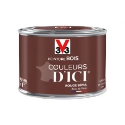 V33 Peinture Bois Extérieur Couleurs D'ici® V33, Rouge Sépia Velours 0.125 L -V33 Soldes v33 peinture bois exterieur couleurs dici v33 rouge sepia velours 0125 l L 821 35524353 5