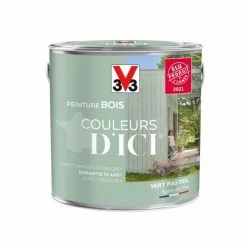 V33 Peinture Bois Extérieur Couleurs D'ici® V33, Vert Pastel Velours 2 L -V33 Soldes v33 peinture bois exterieur couleurs dici v33 vert pastel velours 2 l L 821 53036934 5