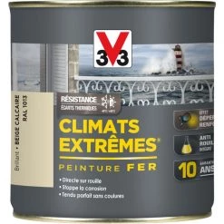 V33 Peinture Fer Extérieur Climats Extrêmes® V33 Beige Calcaire Brillant 0.5 L -V33 Soldes v33 peinture fer exterieur climats extremes v33 beige calcaire brillant 05 l L 821 35176383 4