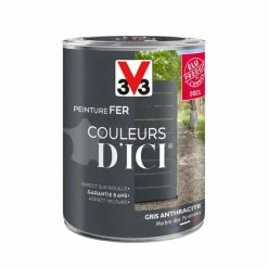 V33 Peinture Fer Extérieur Couleurs D'ici® V33 Gris Anthracite Velours 1.5 L -V33 Soldes v33 peinture fer exterieur couleurs dici v33 gris anthracite velours 15 l L 821 36525950 5