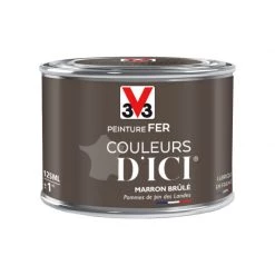 V33 Peinture Fer Extérieur Couleurs D'ici® V33 Marron Brûlé Velours 0.125 L -V33 Soldes v33 peinture fer exterieur couleurs dici v33 marron brule velours 0125 l L 821 36526645 5