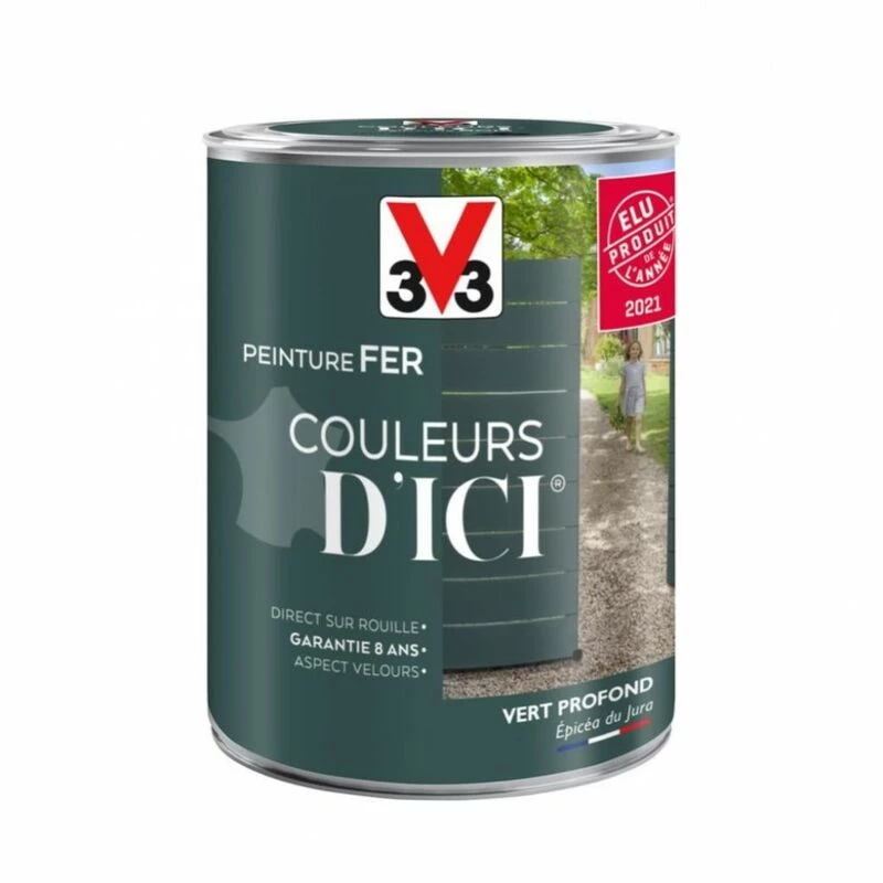 V33 Peinture Fer Extérieur Couleurs D'ici® V33 Vert Profond Velours 1.5 L 7 V33 Peinture Fer Extérieur Couleurs D'ici® V33 Vert Profond Velours 1.5 L – Image 5